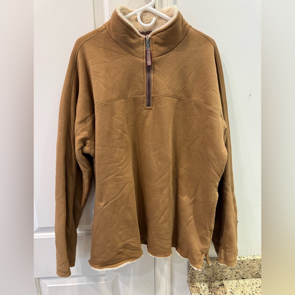 American Outdoor Co True Grit Men's Brown Quarter-Zip Sweater Fleece - XXL